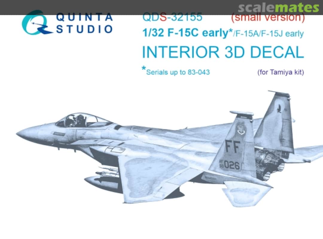 Boxart F-15C early*/F15A/F15J early, (*serials up to 83-043) interior 3D decals (small version) QDS-32155 Quinta Studio Boxart F-15C early*/F15A/F15J early, (*serials up to 83-043) interior 3D decals (small version) QDS-32155 Quinta Studio