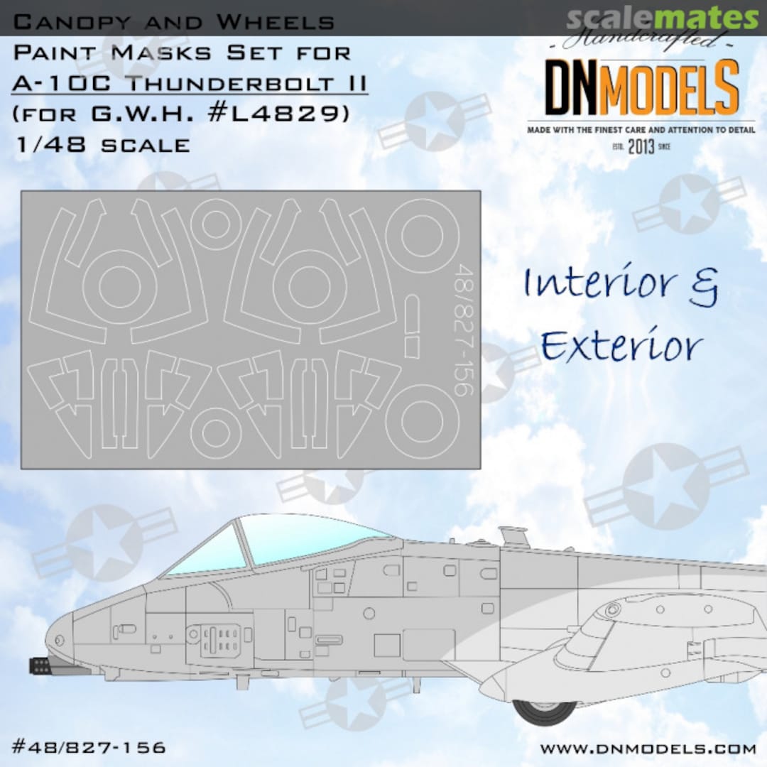 Boxart A-10C Thunderbolt II Canopy & Wheels Paint Mask Set Interior + Exterior 48/827-156 DN Models Boxart A-10C Thunderbolt II Canopy & Wheels Paint Mask Set Interior + Exterior 48/827-156 DN Models
