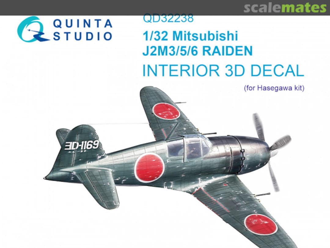 Boxart Mitsubishi J2M3/5/6 Raiden interior 3D decals QD32238 Quinta Studio Boxart Mitsubishi J2M3/5/6 Raiden interior 3D decals QD32238 Quinta Studio