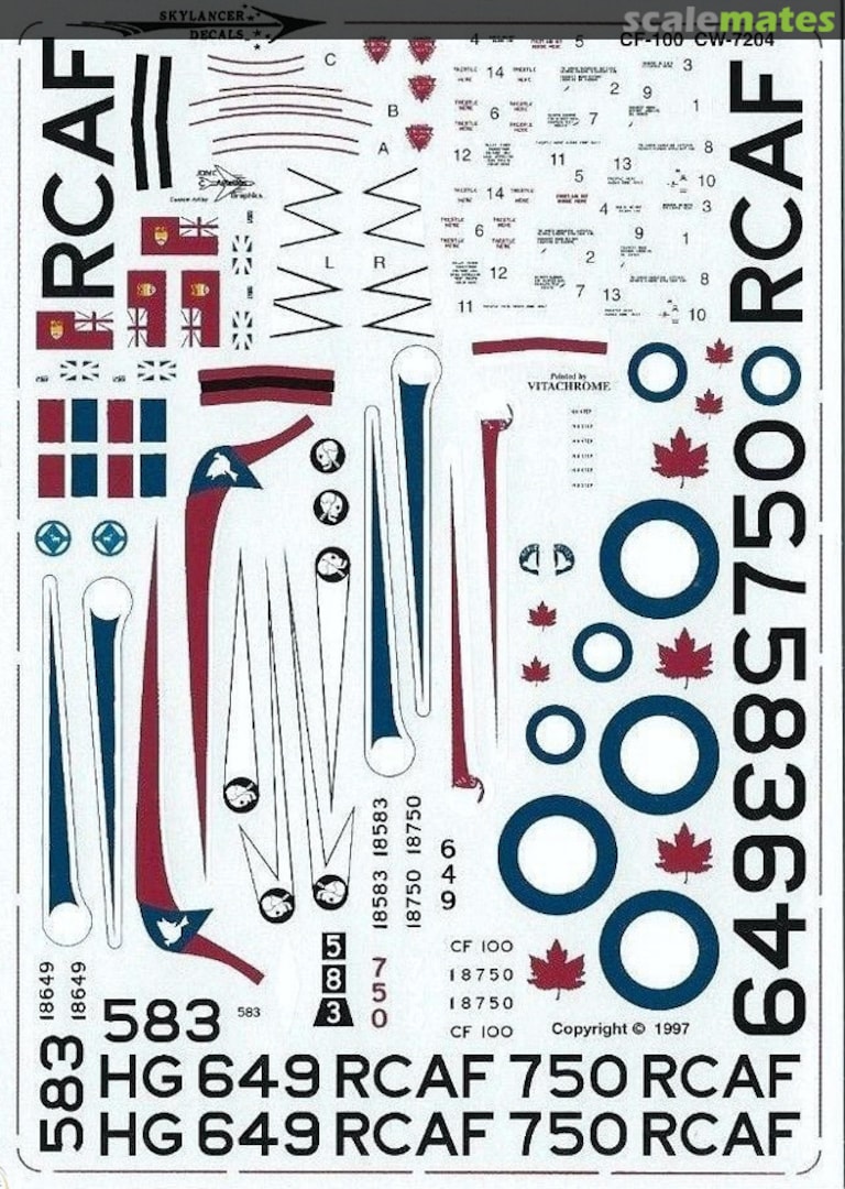 Boxart Avro Canada CF-100 Mk.5 (Pt. 1) CW-7204 Skylancer Decals Boxart Avro Canada CF-100 Mk.5 (Pt. 1) CW-7204 Skylancer Decals