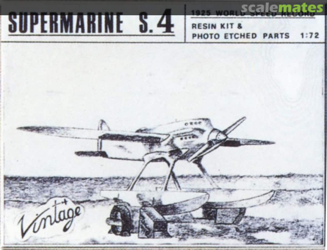 Boxart Supermarine S.4 VM 72001 Vintage Models Boxart Supermarine S.4 VM 72001 Vintage Models