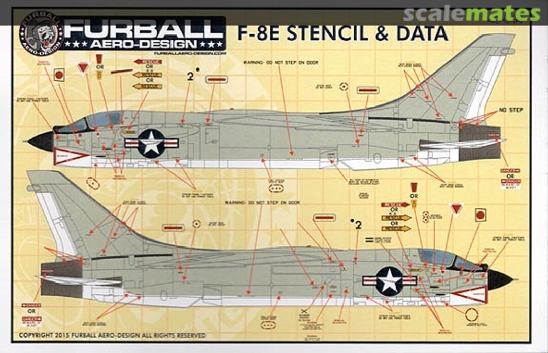 Boxart F-8E Crusader Stencil & Data 48-044 Furball Aero-Design Boxart F-8E Crusader Stencil & Data 48-044 Furball Aero-Design