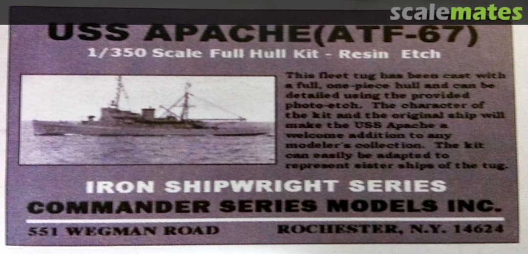 Boxart USS Apache ATF-67 4-059 Iron Shipwrights Boxart USS Apache ATF-67 4-059 Iron Shipwrights