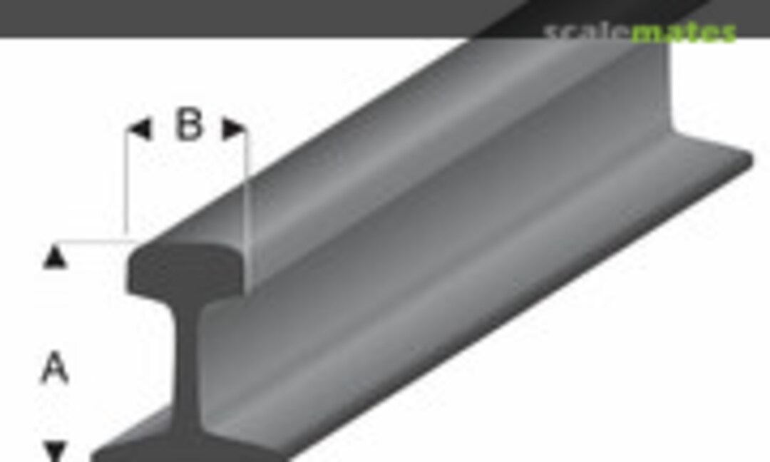 1:87 5pk Super Styrene Railroad Profile HO (Maquett 460-52/3) 460-52/3