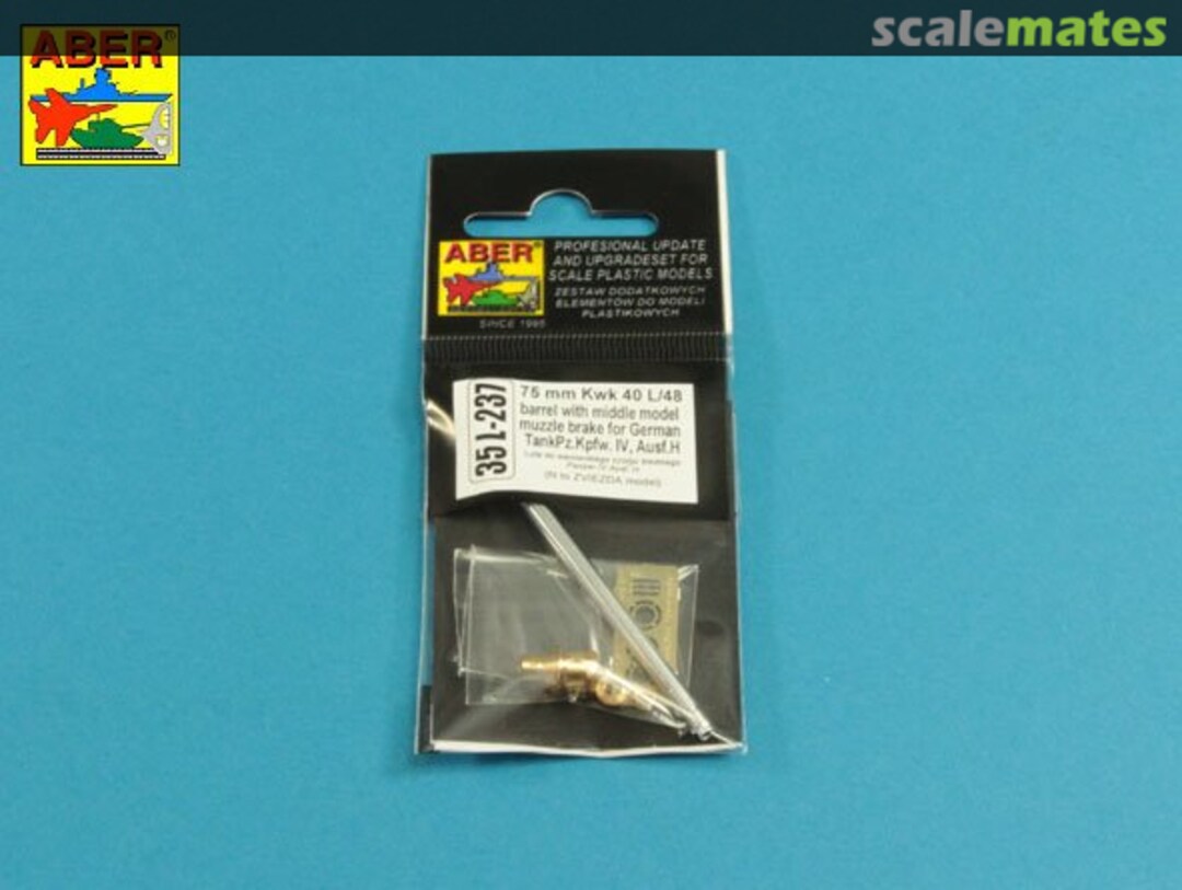 Boxart 75mm KwK40L/48 Barrel w/middle model muzzle brake for Germ.Pz.Kpfw.IV, Ausf.H 35L-237 Aber Boxart 75mm KwK40L/48 Barrel w/middle model muzzle brake for Germ.Pz.Kpfw.IV, Ausf.H 35L-237 Aber