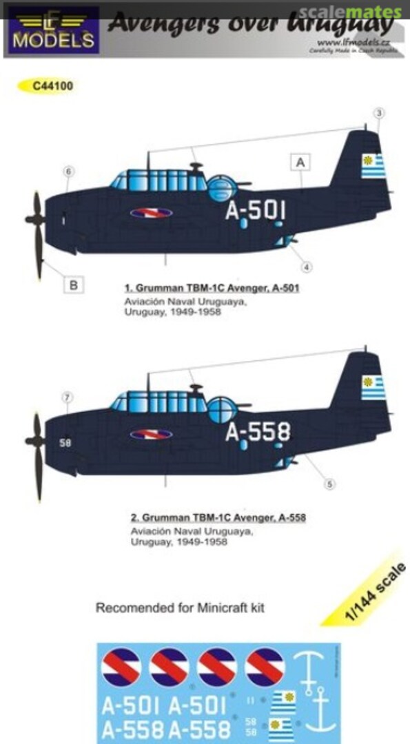 Boxart Avenger over Uruguay pt 2. C44100 LF Models
