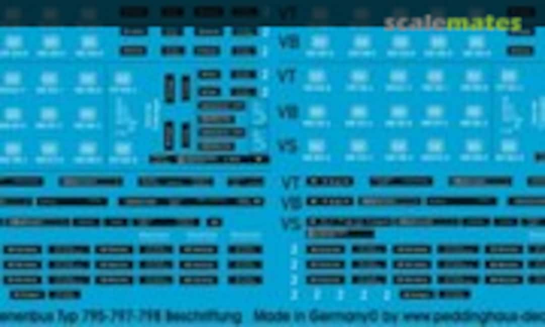 1:87 Beschriftung für Schienenbus Typ 795-797-798 (Peddinghaus-Decals EP 2201) EP 2201