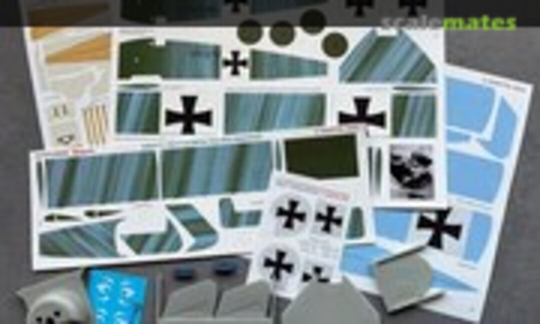 1:24 (Meng) Fokker F.I 103/17 Ltn. Werner Voss, streaked camouflage over light blue painted linen (Aviattic ATT24020) ATT24020