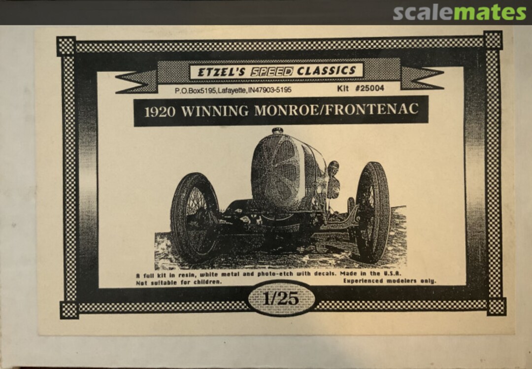 Boxart Monroe/Frontenac 25004 Etzel's Speed Classics Boxart Monroe/Frontenac 25004 Etzel's Speed Classics