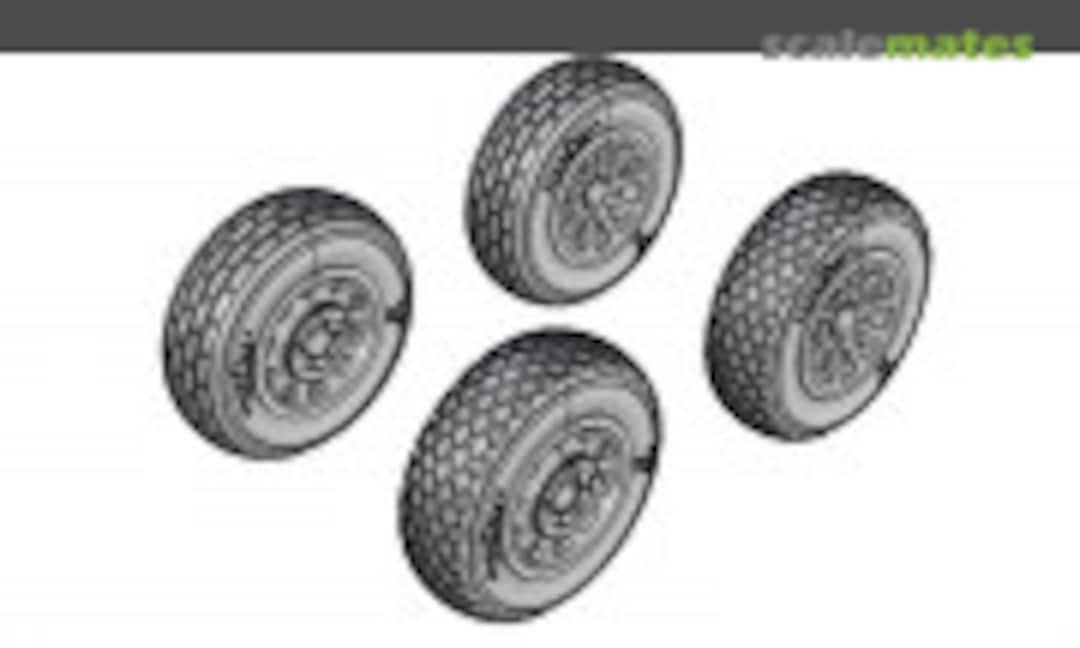 1:72 P-51 B/C/D Mustang Wheels (Arma Hobby 72002-3D) 72002-3D