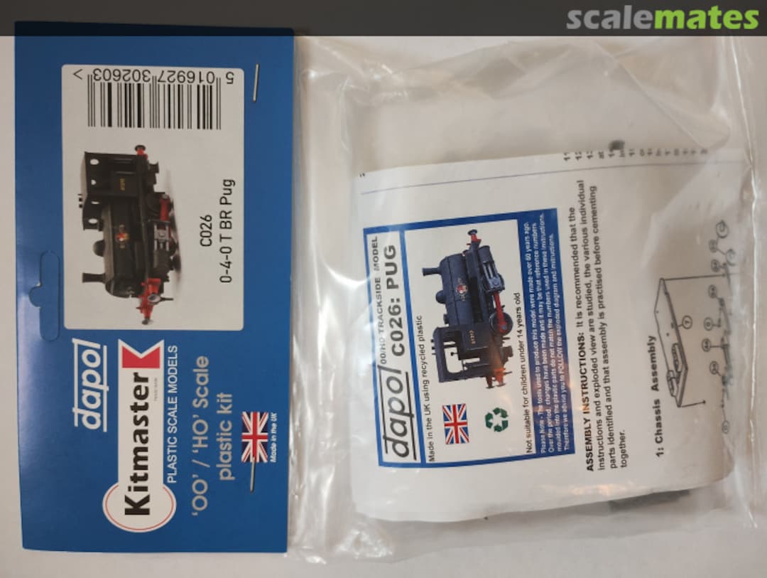 Boxart 0-4-0 T BR Pug C026 Dapol Boxart 0-4-0 T BR Pug C026 Dapol