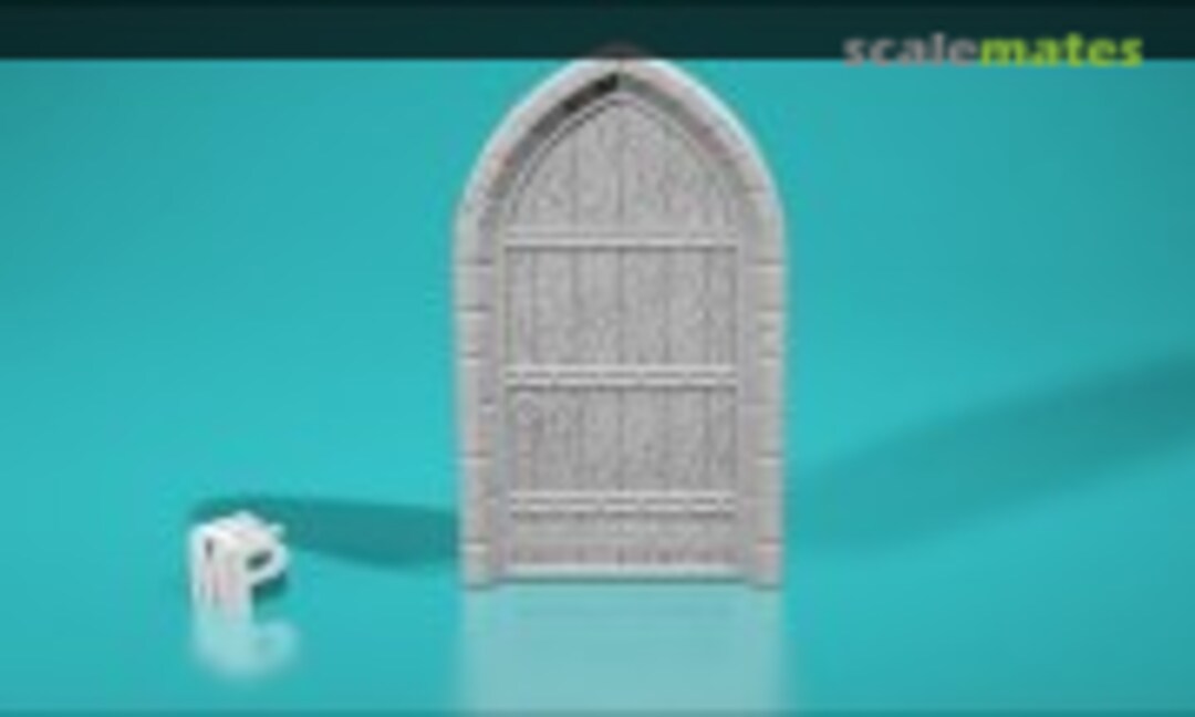 1:35 Church door - type 2 - narrow - half (EMP3d 35150611) 35150611