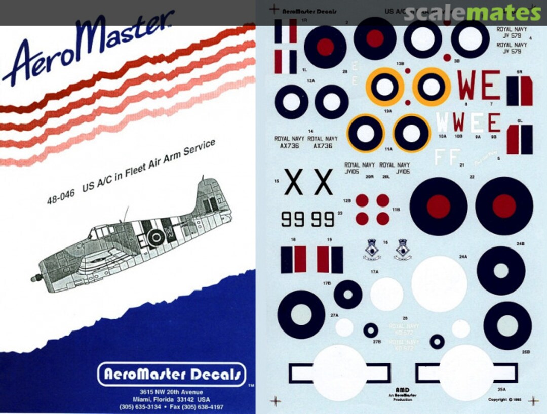 Boxart US A/C in Fleet Air Arm Service 48-046 AeroMaster Boxart US A/C in Fleet Air Arm Service 48-046 AeroMaster