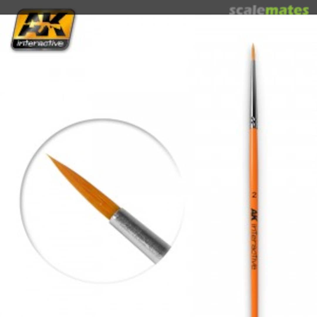 Boxart Round Brush, Size 2, Synthetic AK 604 AK Interactive Boxart Round Brush, Size 2, Synthetic AK 604 AK Interactive