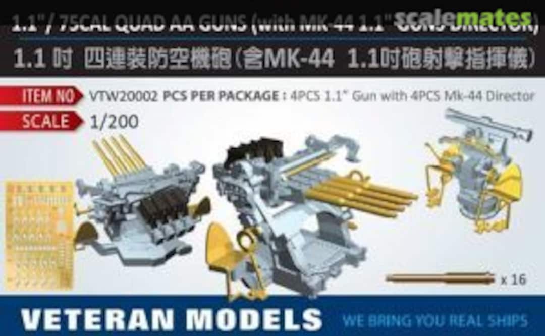 Boxart 1.1"/75 caliber Quad AA Guns w/Mk-44 1.1" Guns Director VTW20002 Veteran Models Boxart 1.1"/75 caliber Quad AA Guns w/Mk-44 1.1" Guns Director VTW20002 Veteran Models