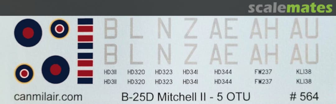 Boxart B-25D Mitchell II - No. 5 OTU 564 CanMilAir