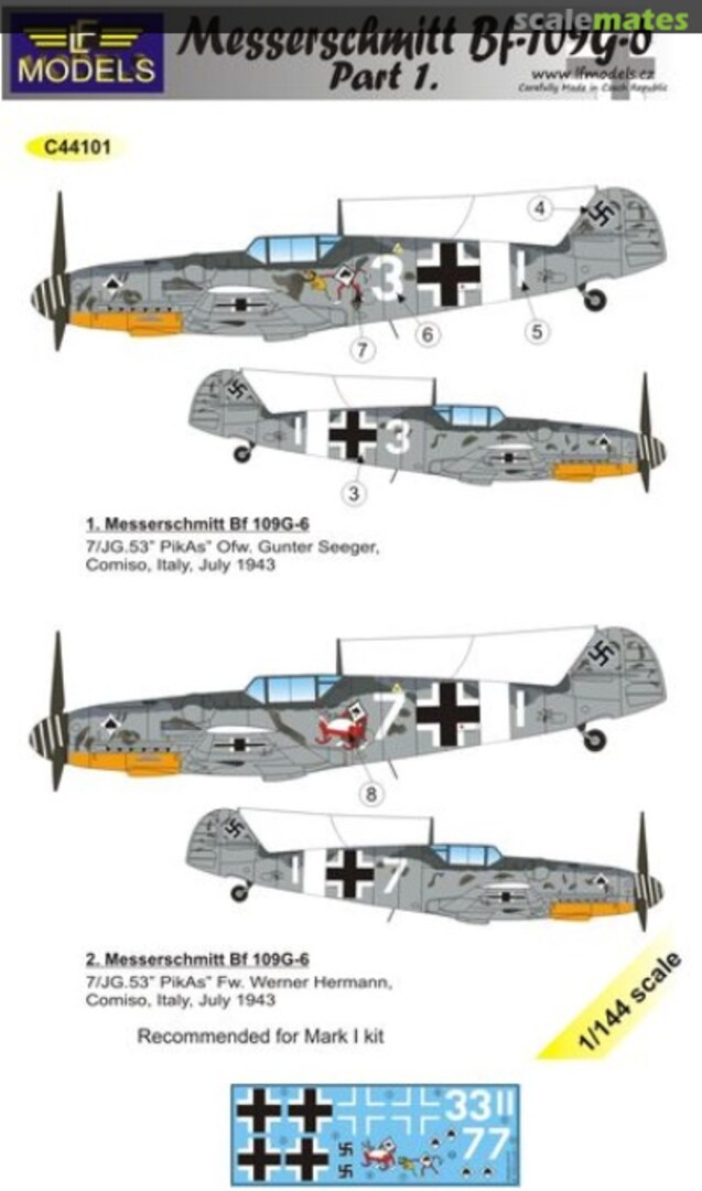 Boxart Messerschmitt Bf.109G-6 Comiso Part 1 C44101 LF Models Boxart Messerschmitt Bf.109G-6 Comiso Part 1 C44101 LF Models