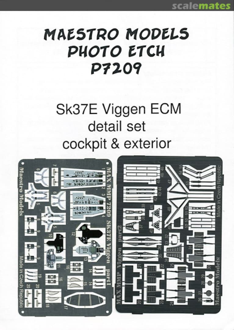 Boxart Sk37E Viggen ECM detail set MMP7209 Maestro Models Boxart Sk37E Viggen ECM detail set MMP7209 Maestro Models