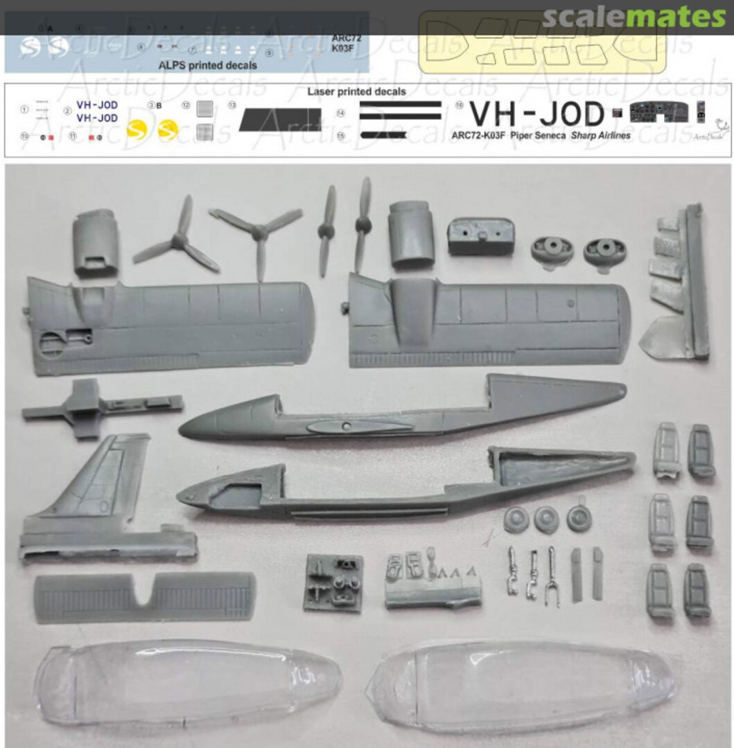 Contents Piper Seneca II Sharp Airlines ARC72-K03F Arctic Decals