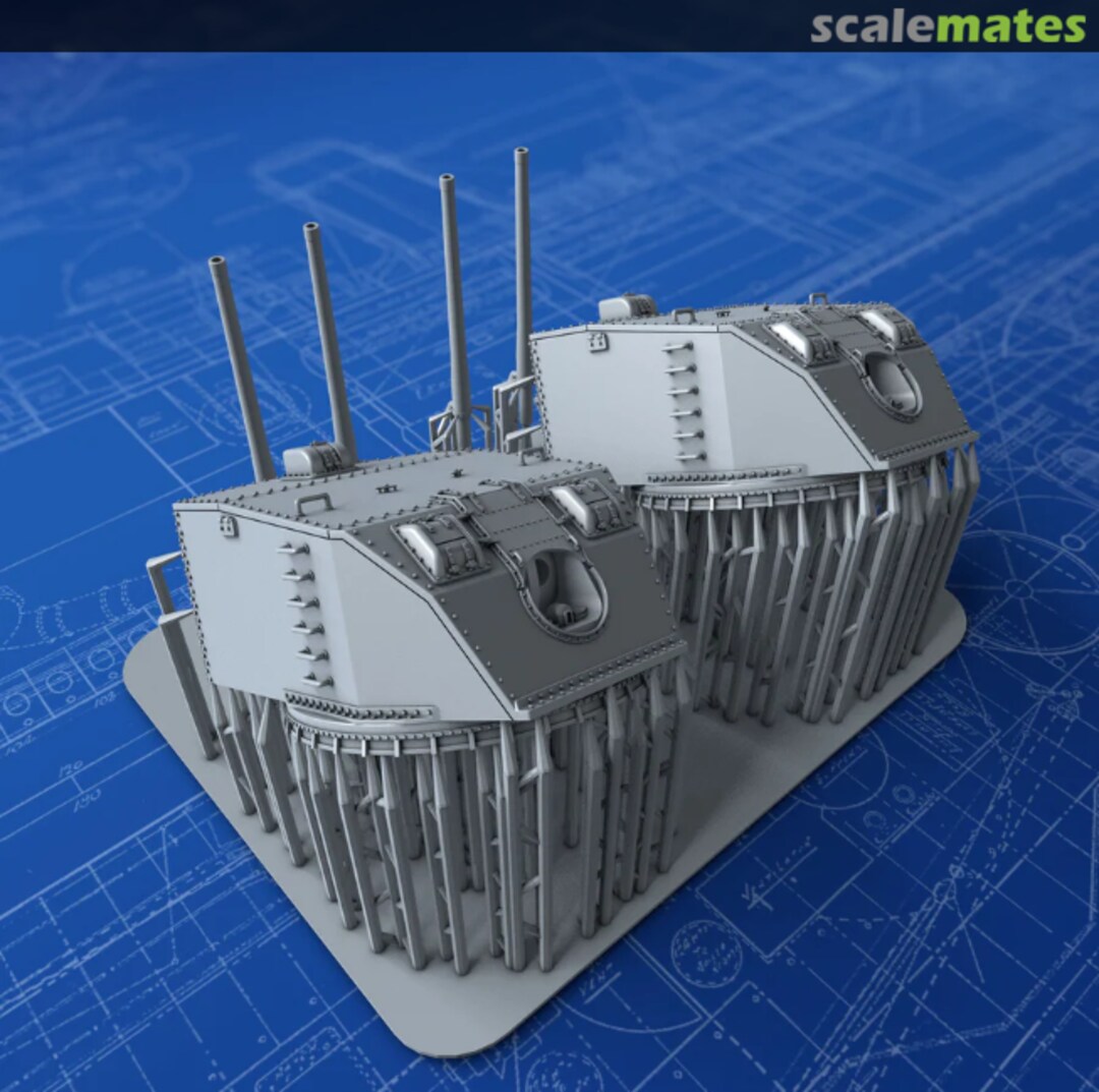 Boxart Twin 130mm/45 (5.1") Model 1932 MM1322P Micro Master Boxart Twin 130mm/45 (5.1") Model 1932 MM1322P Micro Master