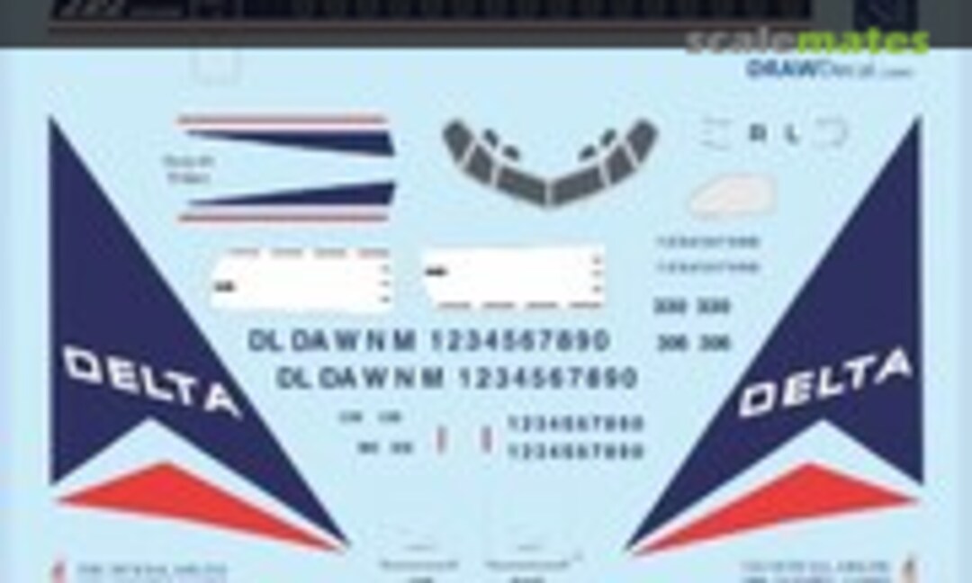 1:72 Delta Air Lines “Widget” 737-200s (Draw Decal 72-737-196) 72-737-196