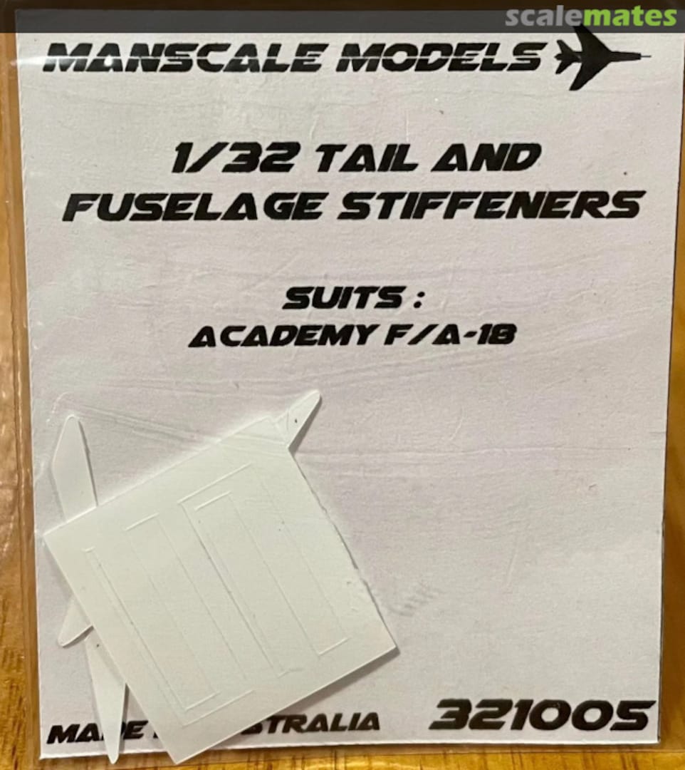 Boxart F/A-18 Tail and Fuselage Stiffeners 321005 Manscale Models Boxart F/A-18 Tail and Fuselage Stiffeners 321005 Manscale Models