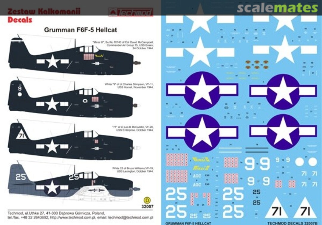 Boxart Grumman F6F-5 Hellcat 32007 Techmod Boxart Grumman F6F-5 Hellcat 32007 Techmod