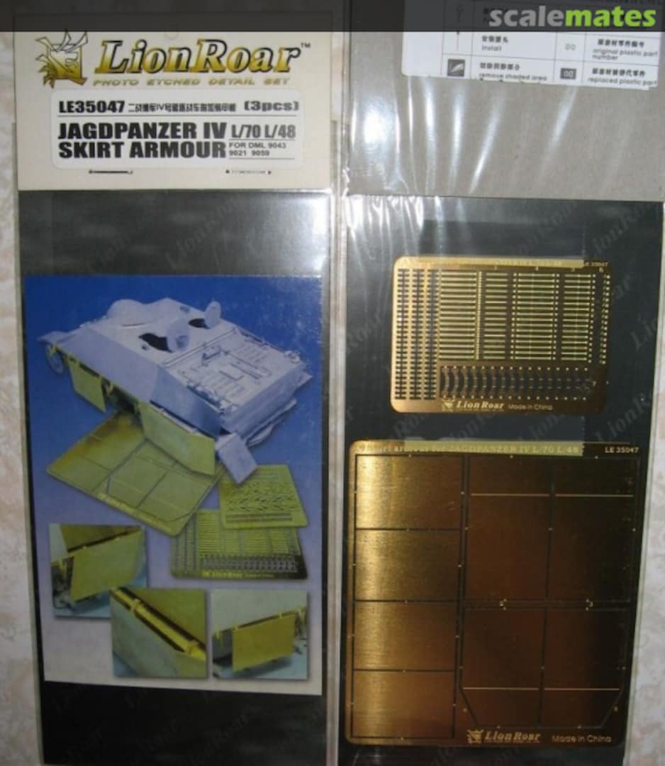 Boxart Jagdpanzer IV L70/L48 Seitenschürzen ~für Dragon ~ LE35047 Lion Roar Boxart Jagdpanzer IV L70/L48 Seitenschürzen ~für Dragon ~ LE35047 Lion Roar