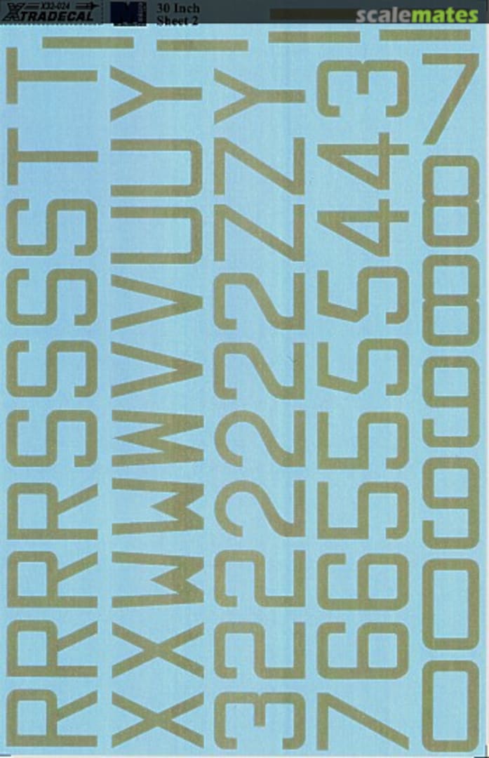 Boxart RAF Code Letters & Numbers 30" Sky (Double Sheet) X32-024 Xtradecal Boxart RAF Code Letters & Numbers 30" Sky (Double Sheet) X32-024 Xtradecal