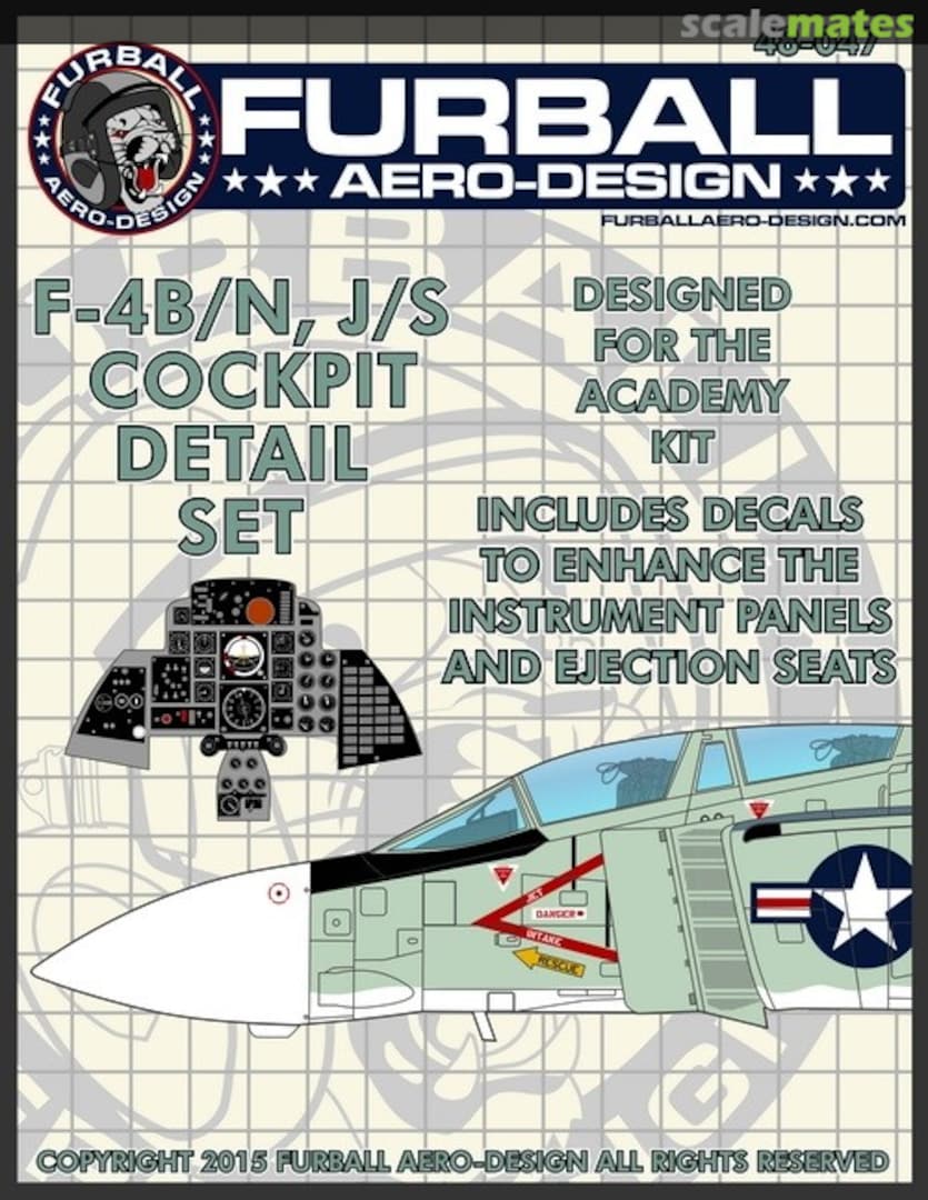 Boxart F-4B/N, J/S Cockpit Detail Set 48-047 Furball Aero-Design Boxart F-4B/N, J/S Cockpit Detail Set 48-047 Furball Aero-Design
