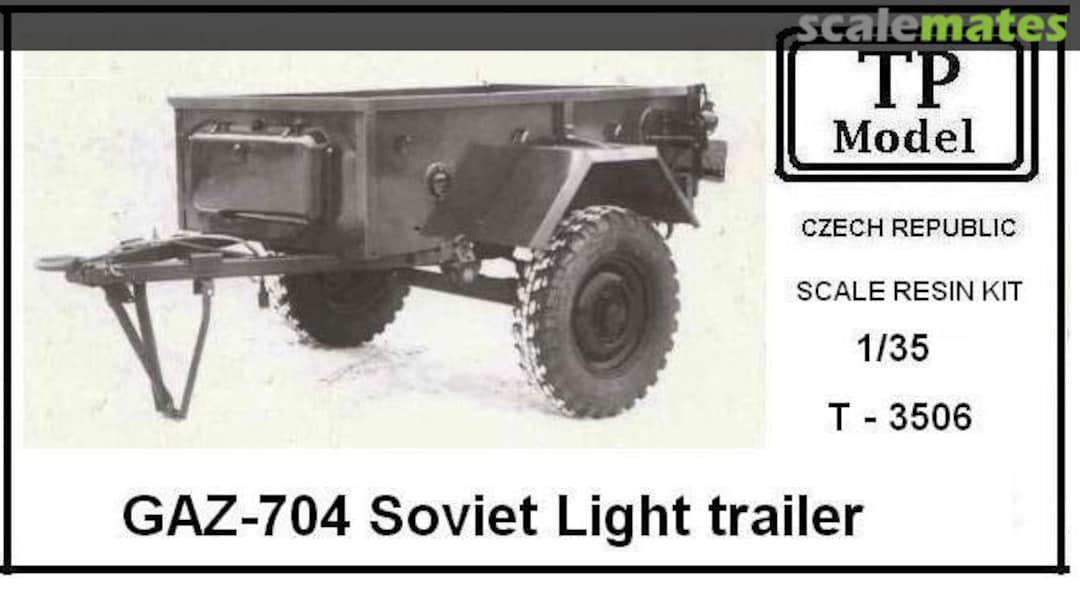 Boxart GAZ-704 Soviet Light Trailer T-3506 TP Model Boxart GAZ-704 Soviet Light Trailer T-3506 TP Model