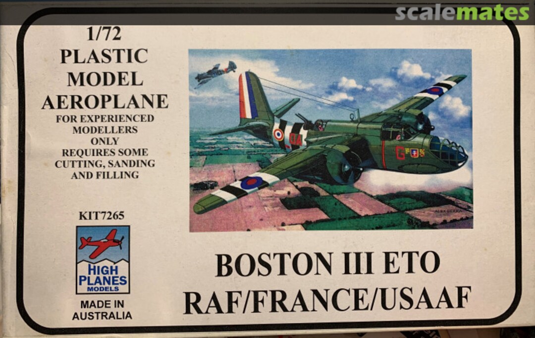 Boxart Boston III ETO 7265 High Planes Models Boxart Boston III ETO 7265 High Planes Models