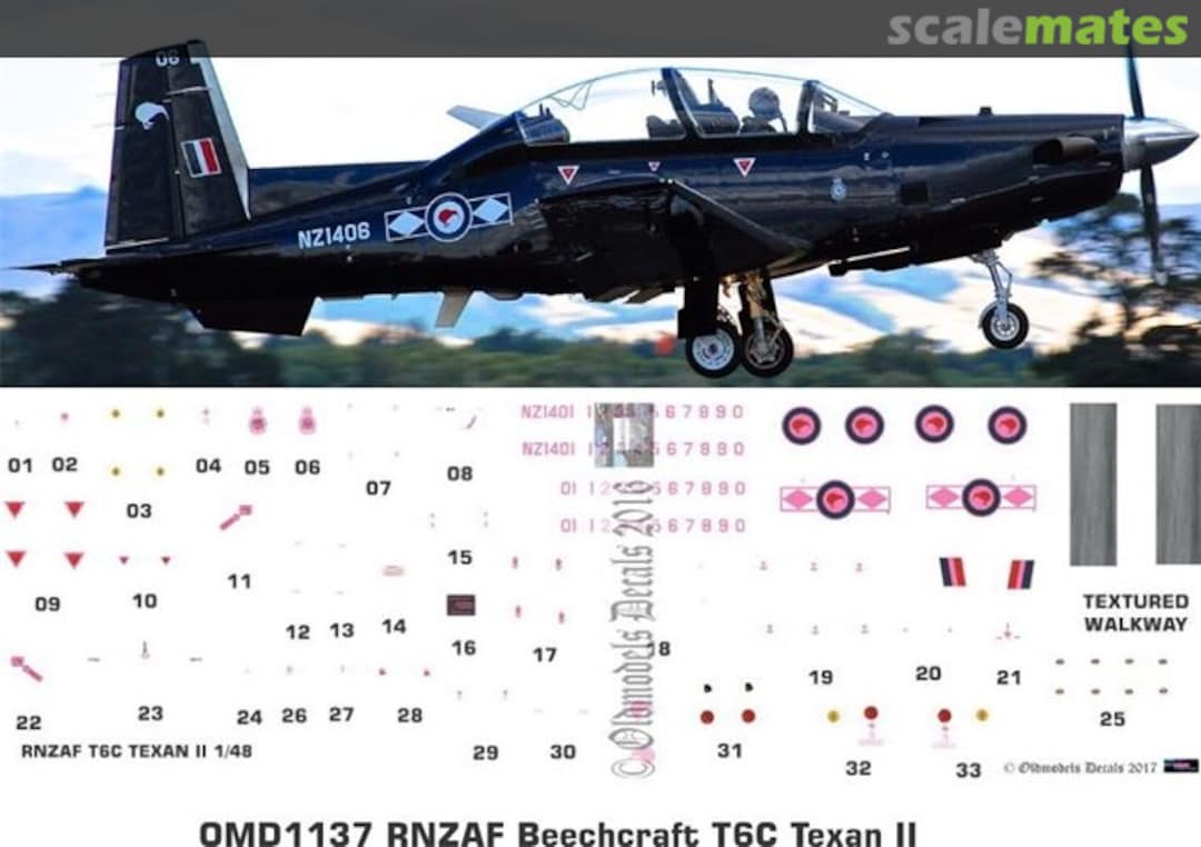 Boxart RNZAF Beechcraft T6C Texan II OMD1138 Oldmodels Decals Boxart RNZAF Beechcraft T6C Texan II OMD1138 Oldmodels Decals
