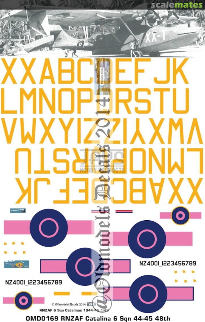 Boxart RNZAF Catalina 6 Sqn 44-45 OMD0169 Oldmodels Decals Boxart RNZAF Catalina 6 Sqn 44-45 OMD0169 Oldmodels Decals
