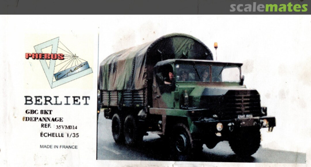 Boxart BERLIET - GBC 8KT - DEPANNAGE 35VM014 Phebus Creation Boxart BERLIET - GBC 8KT - DEPANNAGE 35VM014 Phebus Creation