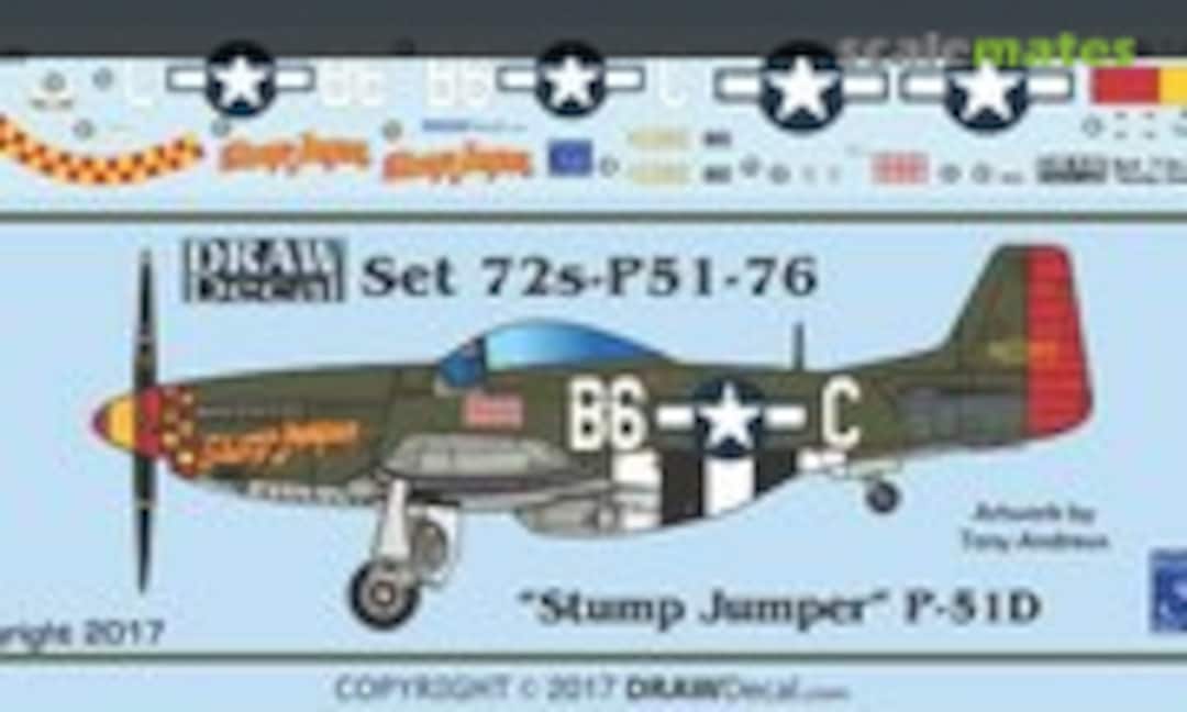 1:72 “Stump Jumper” P-51D (Draw Decal 72-P51-76) 72-P51-76
