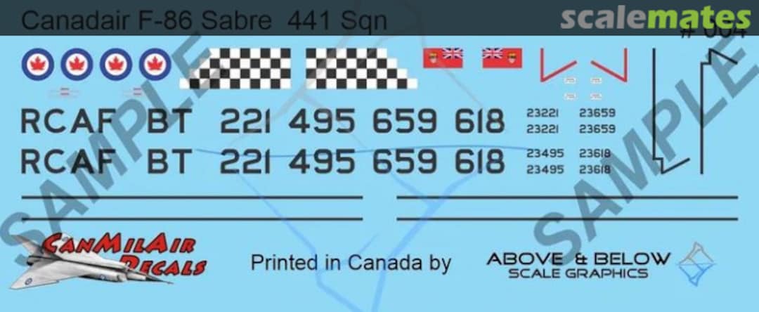 Boxart Canadair Sabre Mk. 5 004 Above & Below Graphics Boxart Canadair Sabre Mk. 5 004 Above & Below Graphics