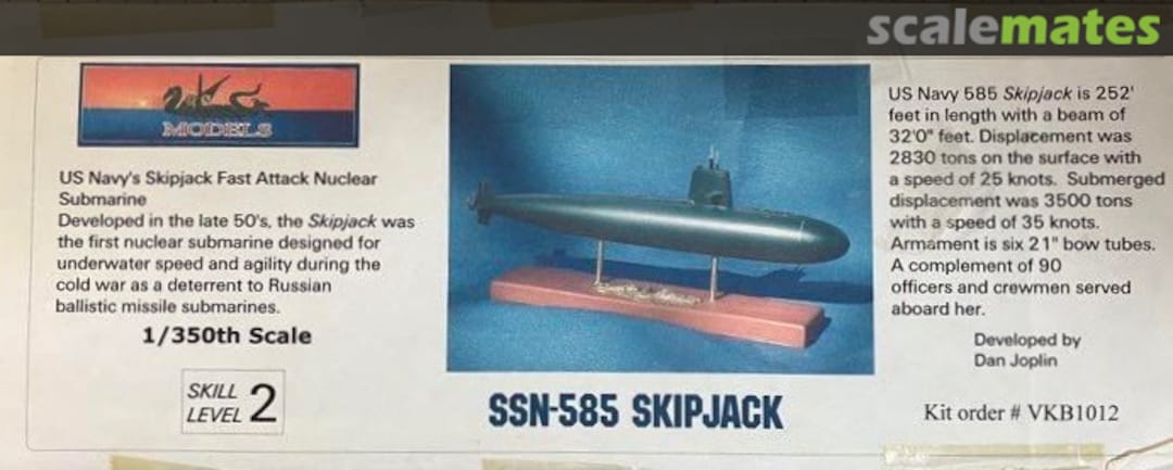 Boxart SSN-585 Skipjack VKB1012 Viking Models Boxart SSN-585 Skipjack VKB1012 Viking Models