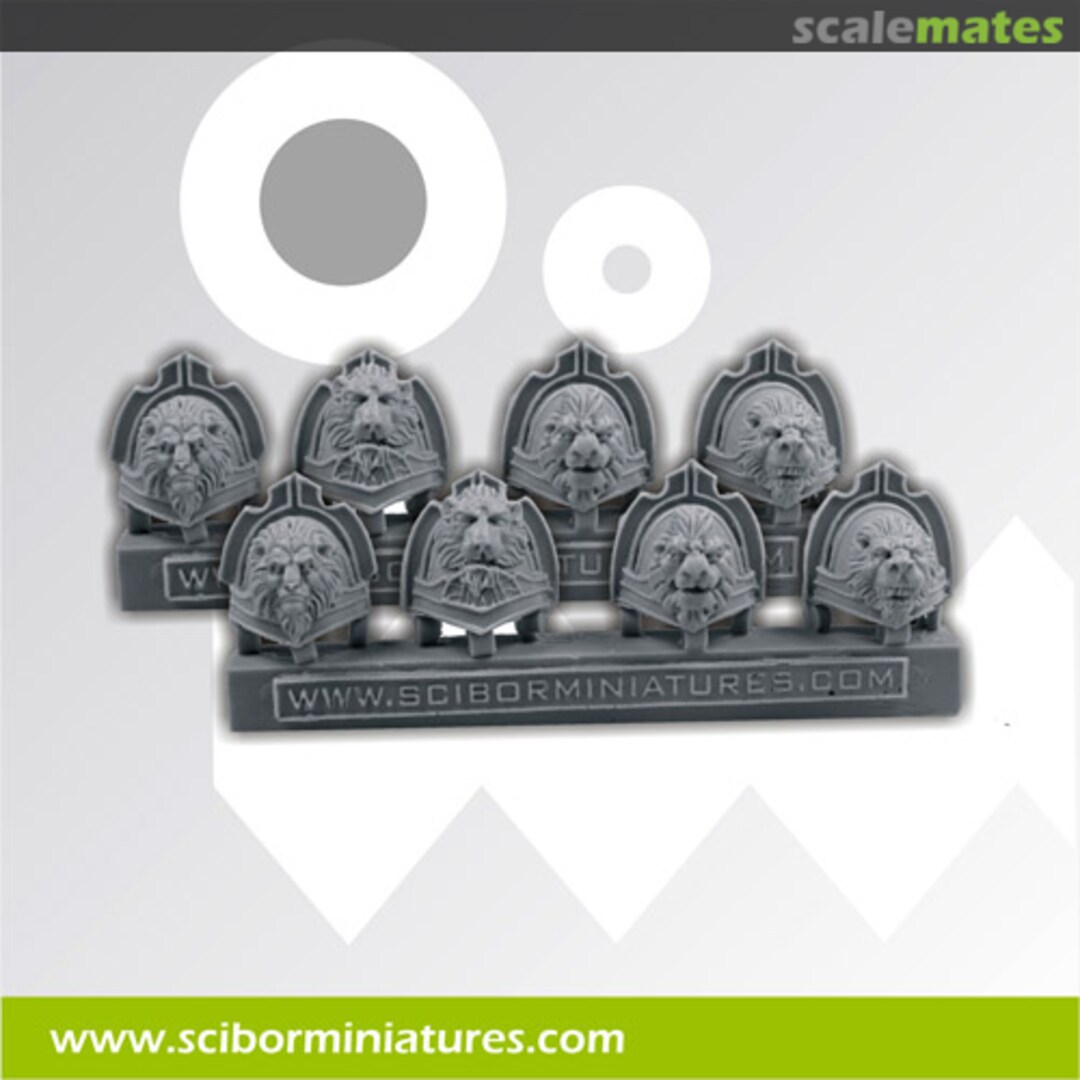Boxart Lion Shoulder Pads #3 CPSH0147 Scibor Monsterous Miniatures