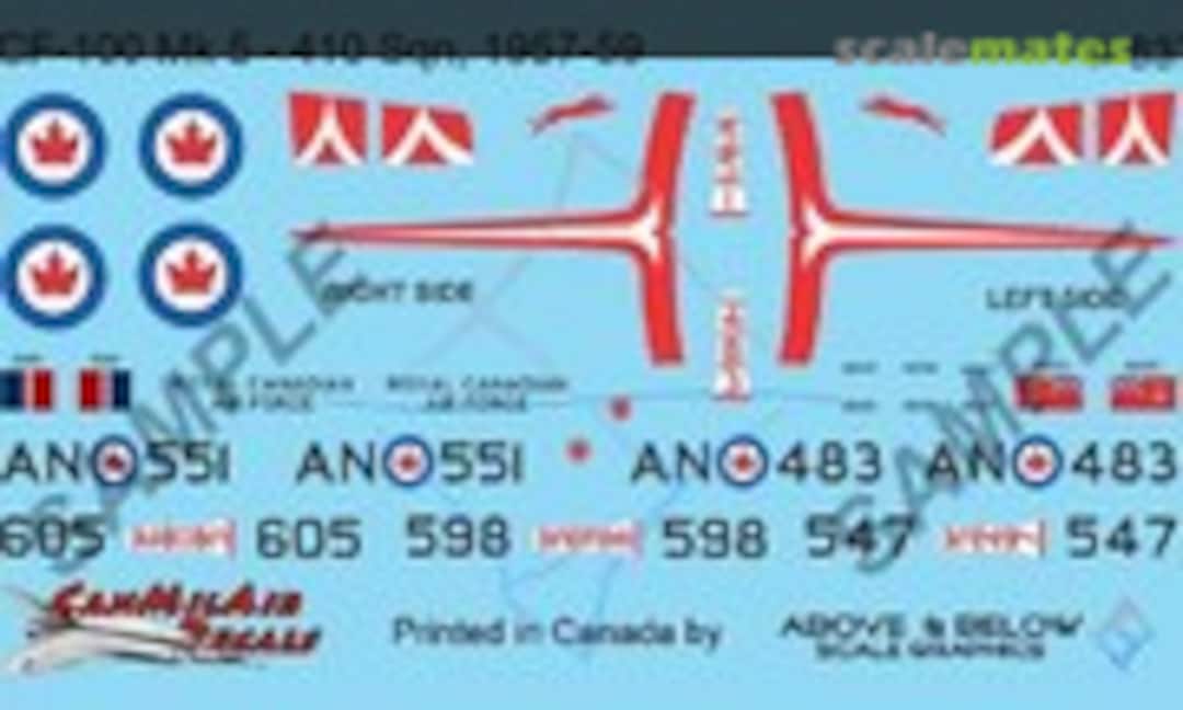 1:72 Avro CF-100 Canuck Mk. 4/5 - 410 Sqn (1957-59) (Above & Below Graphics 637) 637