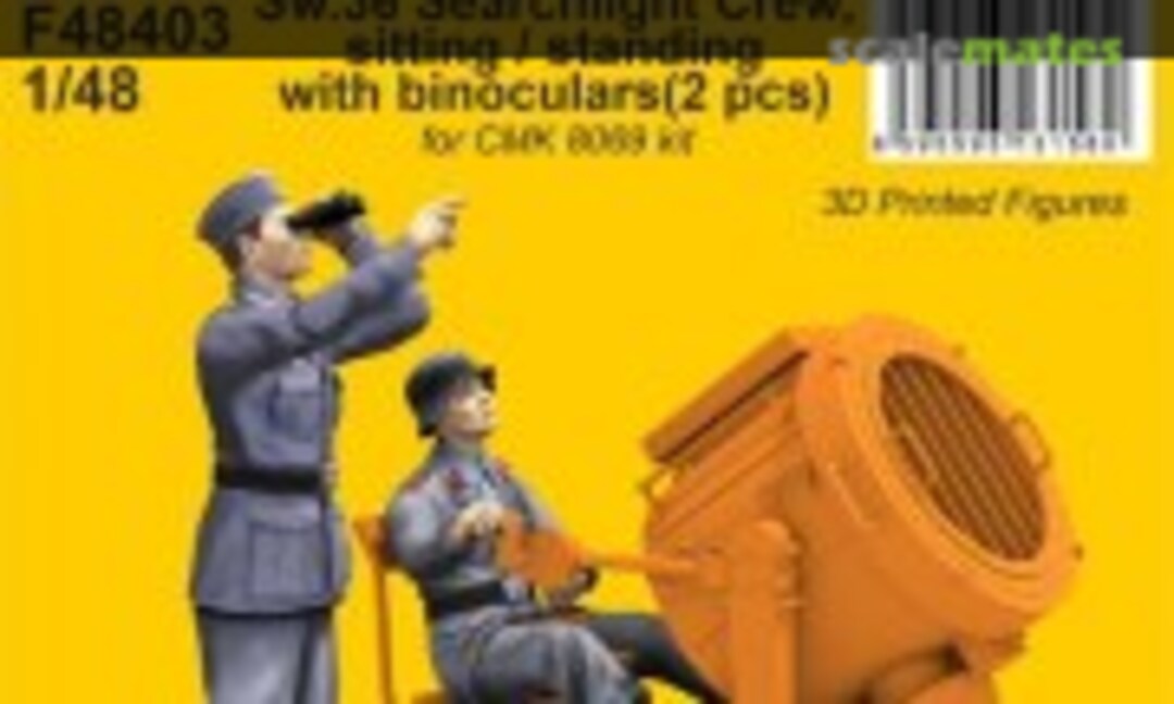 1:48 Sw.36 Searchlight Crew, sitting / standing with binoculars (CMK F48403) F48403