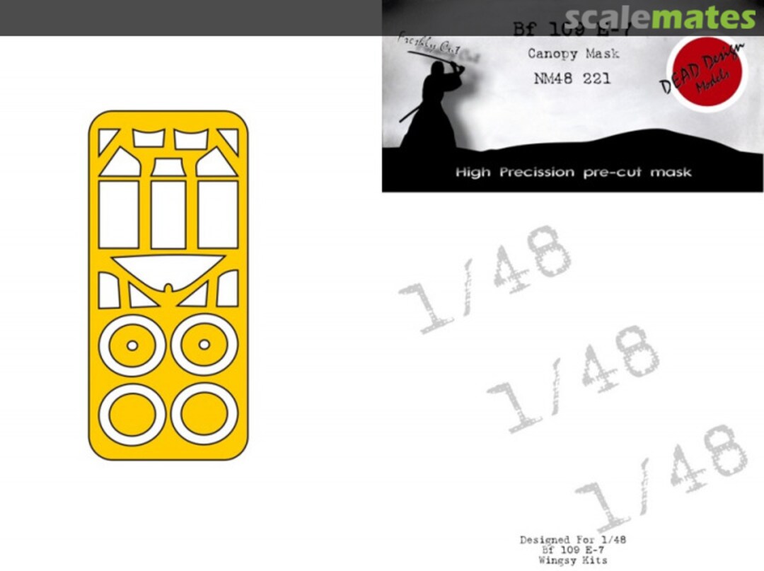 Boxart Bf 109 E-7 Canopy Mask NM48221 DEAD Design Models Boxart Bf 109 E-7 Canopy Mask NM48221 DEAD Design Models