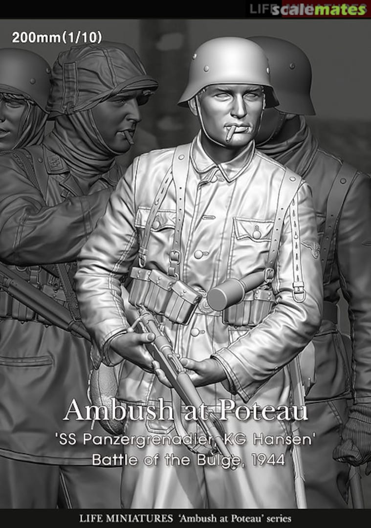 Boxart Ambush at Poteau "SS Panzergrenadier, KG Hansen" , Battle of the Bulge, 1944 LM-20004 Life Miniatures Boxart Ambush at Poteau "SS Panzergrenadier, KG Hansen" , Battle of the Bulge, 1944 LM-20004 Life Miniatures
