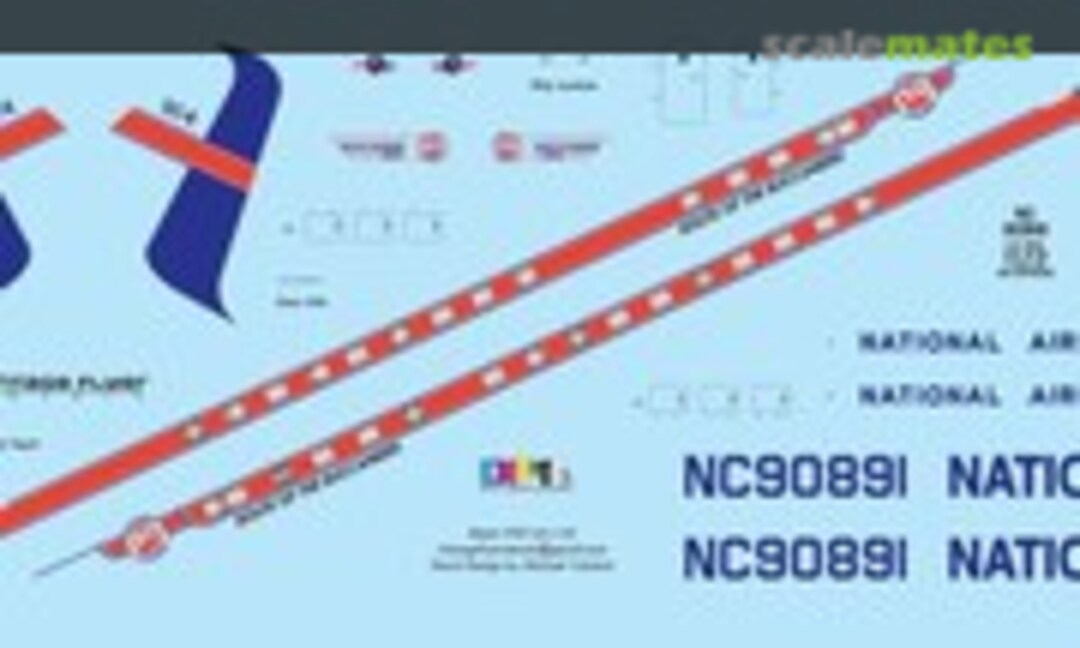 1:144 DC-6 National (Del) (Vintage Flyer Decals VFD144-145) VFD144-145