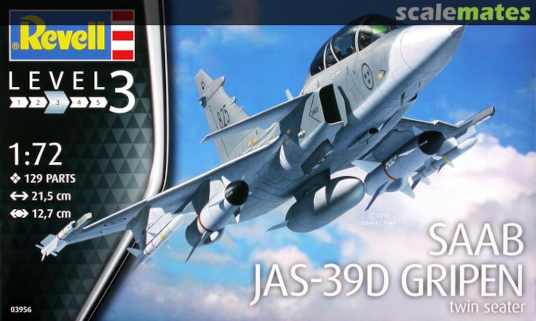Boxart Saab JAS-39D Gripen twin seater 03956 Revell Boxart Saab JAS-39D Gripen twin seater 03956 Revell