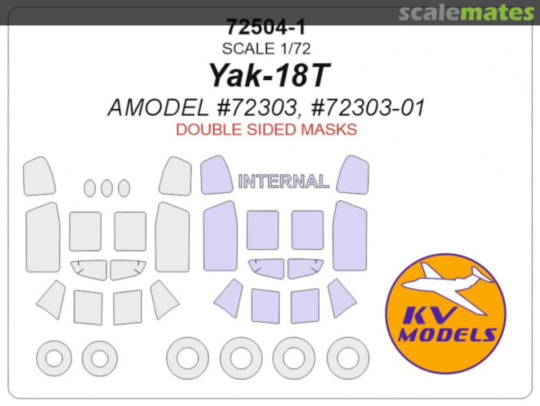 Boxart Yak-18T - Double sided masks 72504-1 KV Models Boxart Yak-18T - Double sided masks 72504-1 KV Models