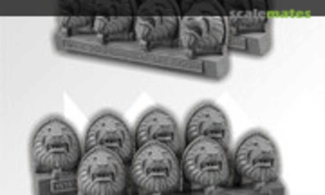 No Lion Shoulder Pads #4 (8 pcs) (Scibor Monsterous Miniatures CPSH0148) CPSH0148