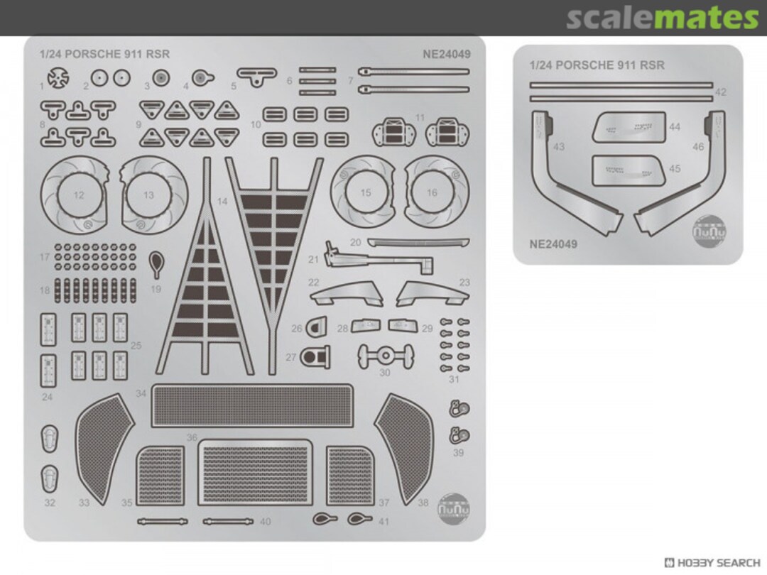 Boxart Porsche 911 (Type 991) RSR 2018 detail set NE24049 NuNu Model Kit Boxart Porsche 911 (Type 991) RSR 2018 detail set NE24049 NuNu Model Kit