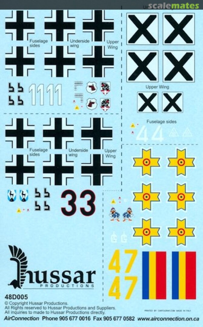 Boxart Messerschmitt Me 109 E3A/E4 D48005 Hussar Productions