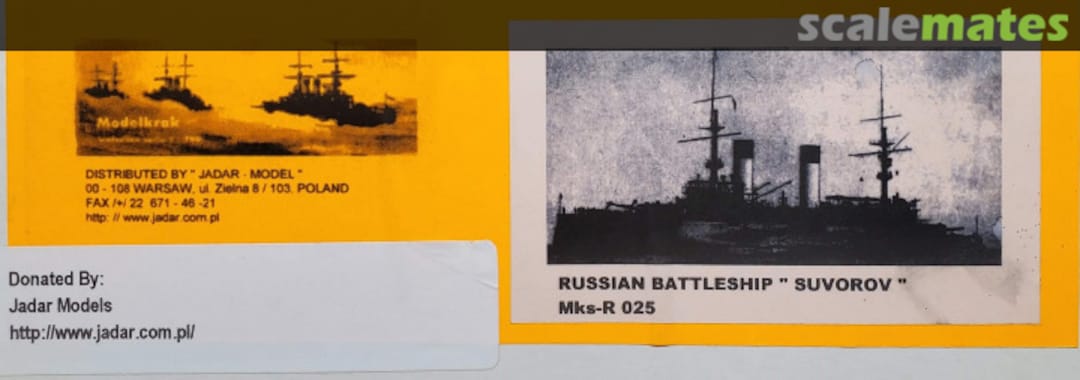 Boxart Russian Battleship "Suvorov" Mks-R 025 Modelkrak Boxart Russian Battleship "Suvorov" Mks-R 025 Modelkrak
